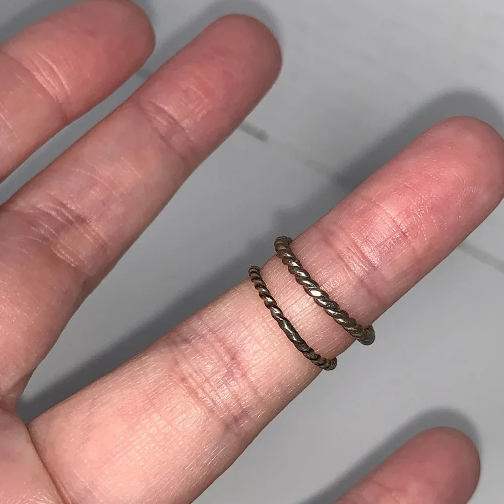Sterling Silver Twisty Ring, Size 3